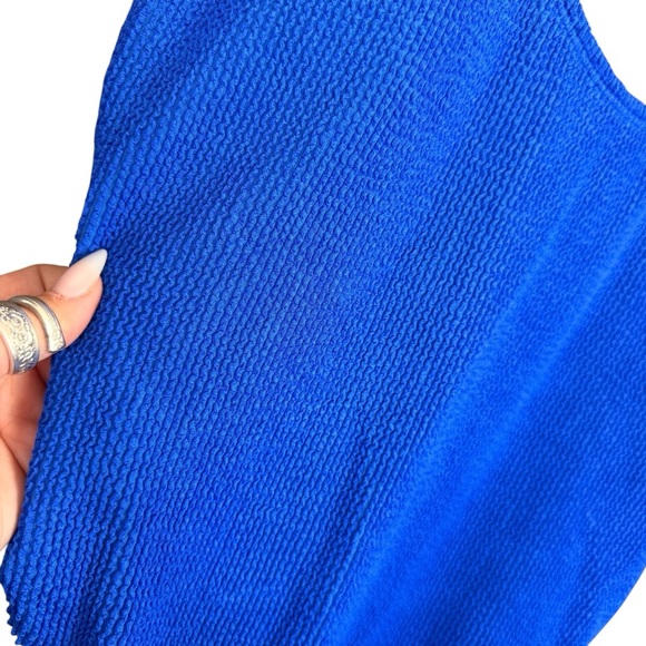 NWT Wild Fable Vibrant Blue One-Piece Swimsuit - Picture 3 of 5